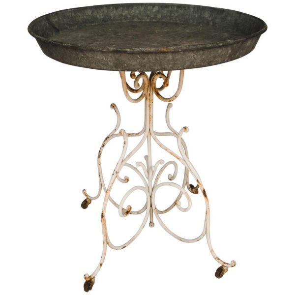 Zinc Top Garden Table/ Plant Stand