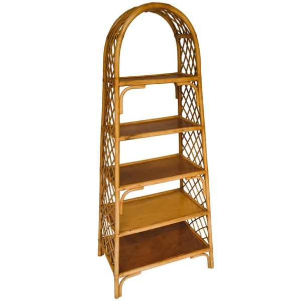 Mid Century Rattan Etagere