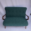 Italian Mid-Century Settee - Sofà Carlo Mollino Style in Teal Green - Image 3