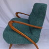 Italian Mid-Century Settee - Sofà Carlo Mollino Style in Teal Green - Image 5