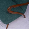 Italian Mid-Century Settee - Sofà Carlo Mollino Style in Teal Green - Image 11