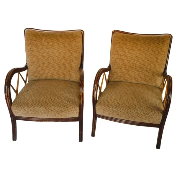 Pair of Armchairs Style of Paulo Buffa C1960