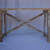 Italian Single Slab Trestle Console Table - Image 4
