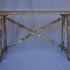 Italian Single Slab Trestle Console Table - Image 7
