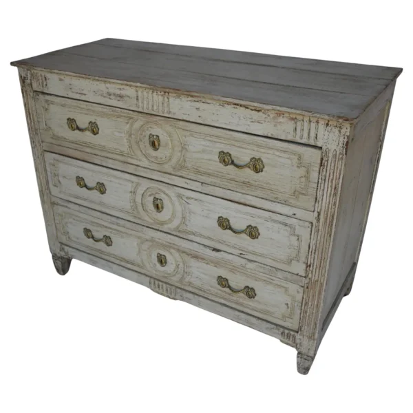 19th C. Louis XVI Painted Commode