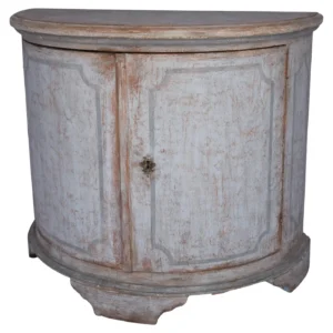 Italian Painted Demi Lune Cabinet